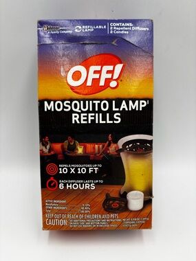 OFF! Mosquito Lamp Refills – Yellow/Orange Diffuser Candles (2-Pack)